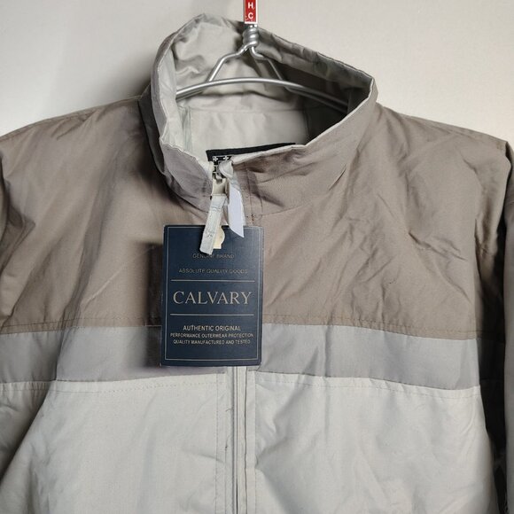 Calvary Trade Mark Jacket Full Zip Eisenhower Mens Size Medium Ivory Cream - Picture 2 of 11